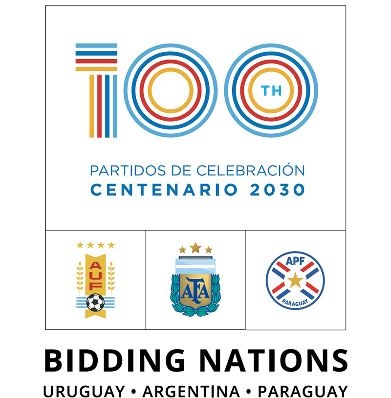 Logo van de openingswedstrijden van het WK 2030